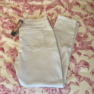 Laurie Felt White Silky Ankle Skinny Jeans